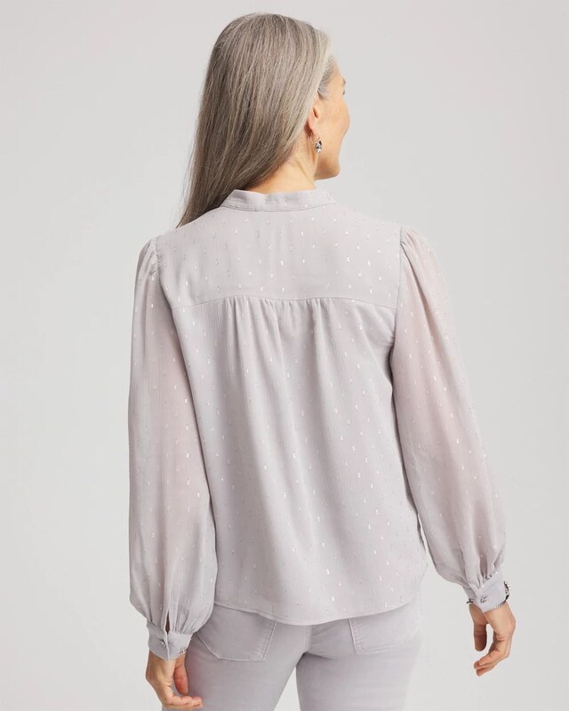 Georgette Clip Dot Blouse - image 3